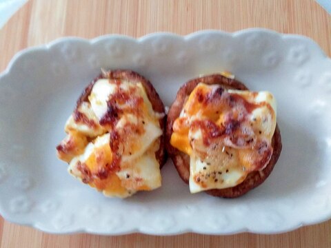 ジューシー椎茸のエッグ焼き